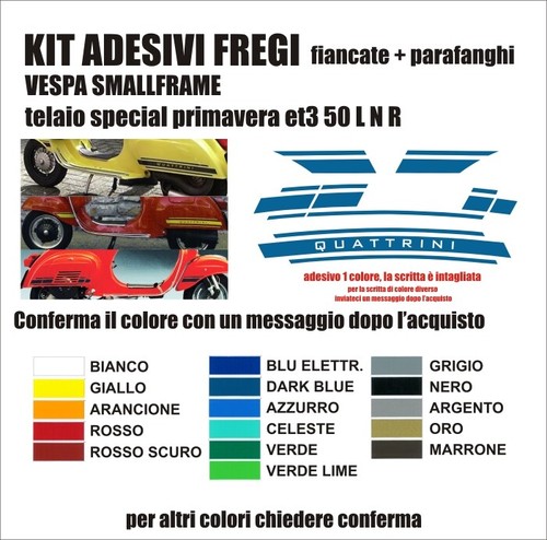 Kit adesivi vespa quattrini - adesivi,